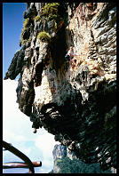 David Benson on the belay of Ao Nang Tower