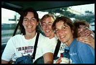 Kim, David, Sheryl and Jamie returning from Bangkok Weekend Market