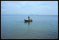 Luang and his trusty dingy