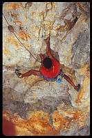 Darryl Jones climbing the second pitch of Ao Nang Tower