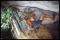 The great roof, "By Way of Deception" (7a) at Tonsai