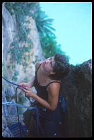 Jamie Ferguson belaying at the Thaiwand Wall