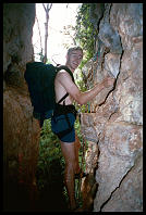 David Benson on the approach to the Keep