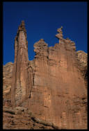 Corkscrew summit of Ancient Art, Fisher Towers, Moab, Utah