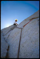 Bird Man high on Cathedral Spire, Yosemite