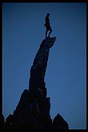 David Benson on Aiguille de Joshua Tree, Joshua Tree NP, California