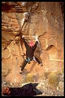 Brian, watch out for the cactus! One-Eyed Jacks  (5.11b) Red Rocks, Nevada