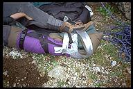 Detail of Mark's split. Wind River Range, Wyoming