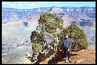My mom inside the Grand Canyon. Grand Canyon NP, Arizona