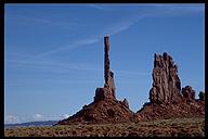 Totem Pole, climbed by Clint Eastwood in the movie, 'The Eiger Sanction'. Monument Valley, Arizona