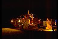 Burning Man 1998 - Temple of the Big Ass SUV at night