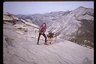 At the summit the cables don't look very useful. Yosemite, California