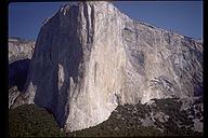 El Capitan. Our route, Zodiac is on the right hand side. Yosemite, California