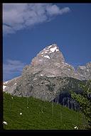 The Grand Teton viewed from the Climber's Ranch, Grand Teton NP, Wyoming