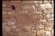 Construction detail of Hovenweep castle. Hovenweep National Monument, Utah