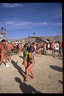 Burning Man 1998 - Painted ladies ready for the big night