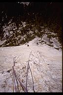 Not much gear on Snake Dike (5.7). Good thing the climbing is easy. Yosemite, California